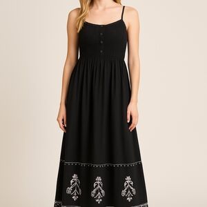 Universal Thread Black Maxi Dress with White Detailing